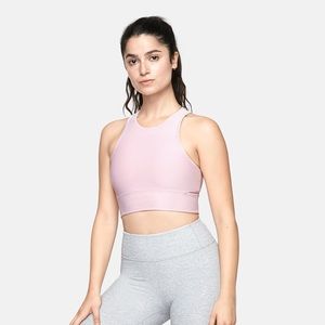 Outdoor Voices Slashback Crop in Tulip Pink